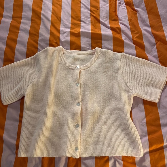 Pink Button-Up Cardigan - Picture 2 of 2